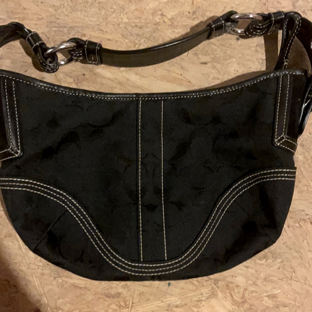 Signature black Coach hobo